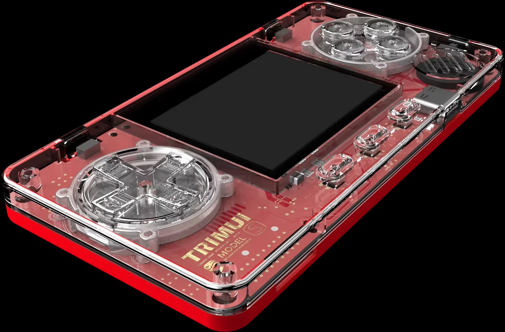 Trimui Model S Handheld Game Machine 2 Inch Ips Screen Mini Extremely Compact Nostalgic Handheld Card Machine Transparent Body