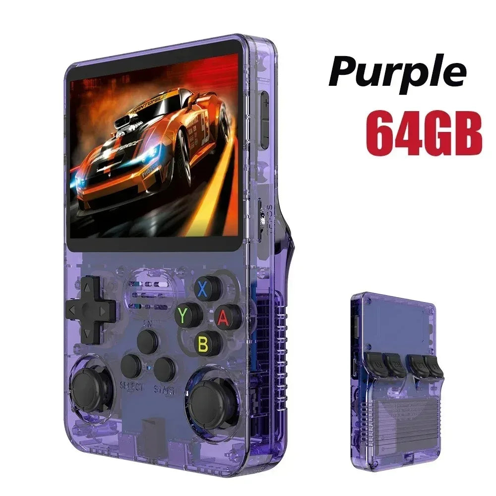 New Retro R36S Handheld Video Game Console 3.5 Inch IPS Screen 64GB/128GB Preloaded Games Portable Pocket Player Linux System