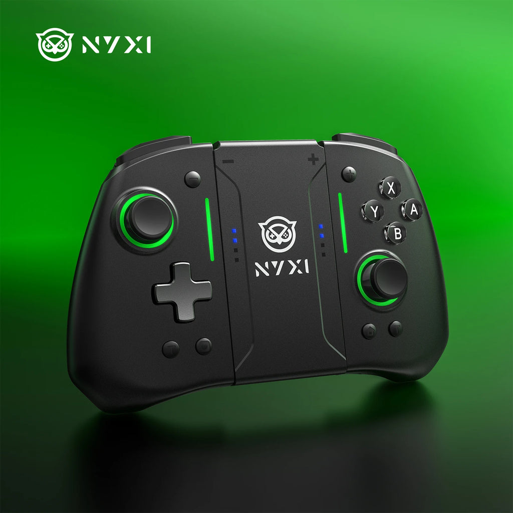 NYXI Hyperion Pro Hall Joystick Wireless Game Controller Black Gamepad with RGB Lights for Nintendo Switch