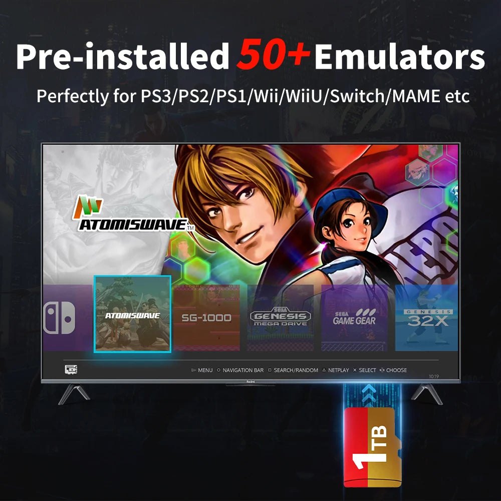 Game TF Card for ROG ALLY/Rog ALLY X/Wins Handheld/PC Playnite & Retrobat Game Console 52400+AAA/Retro Games for PS3/PS2/Switch