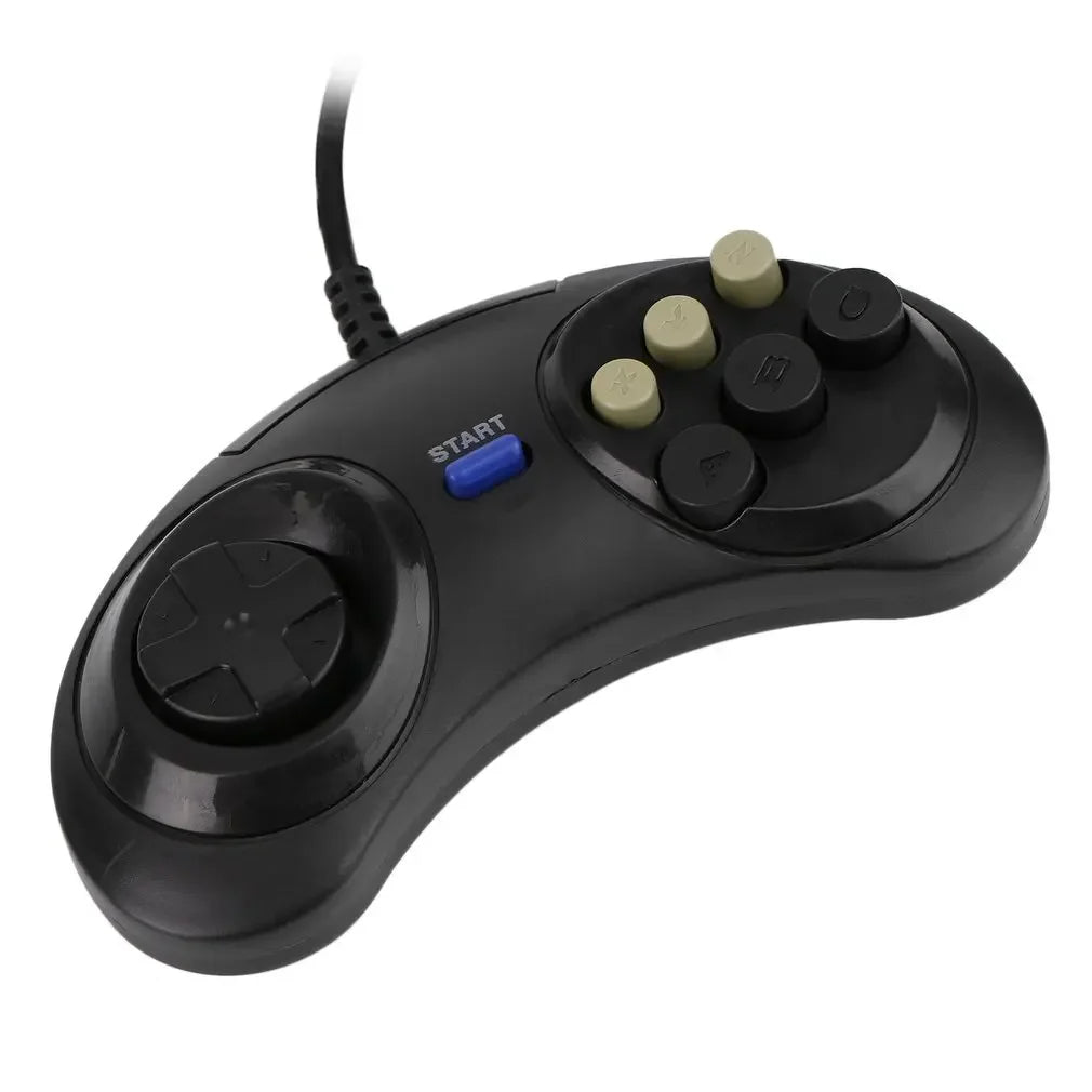 Handle Game Controller Classic Wired 6 Buttons For 16 Bit SEGA MD2 PC MAC Mega Drive Gaming Accessories Universal Remote Control