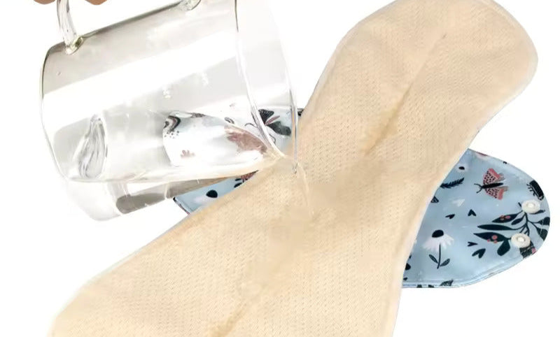 Cotton Mesh Fabric Wing Stitching Washable Sanitary Pad Leak-Proof Sanitary Napkin Pad 3PCS