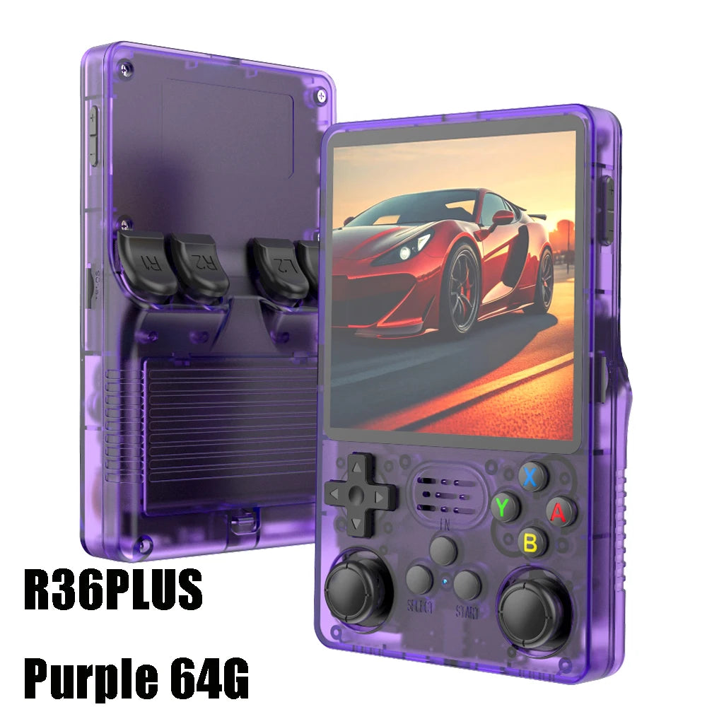 R36PLUS Handheld Game Console 4.0inch Big Screen 20000+ Games PK R36S Portable Pocket Video Player Kids Gift Arkos System