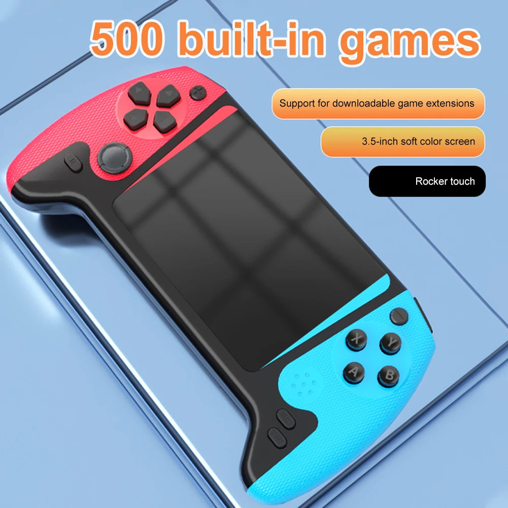 Retro Handheld Game Console 3.5inch LCD Screen Built-in 500 Games Gaming Console 1200mAh Portable Game Console for Single Player