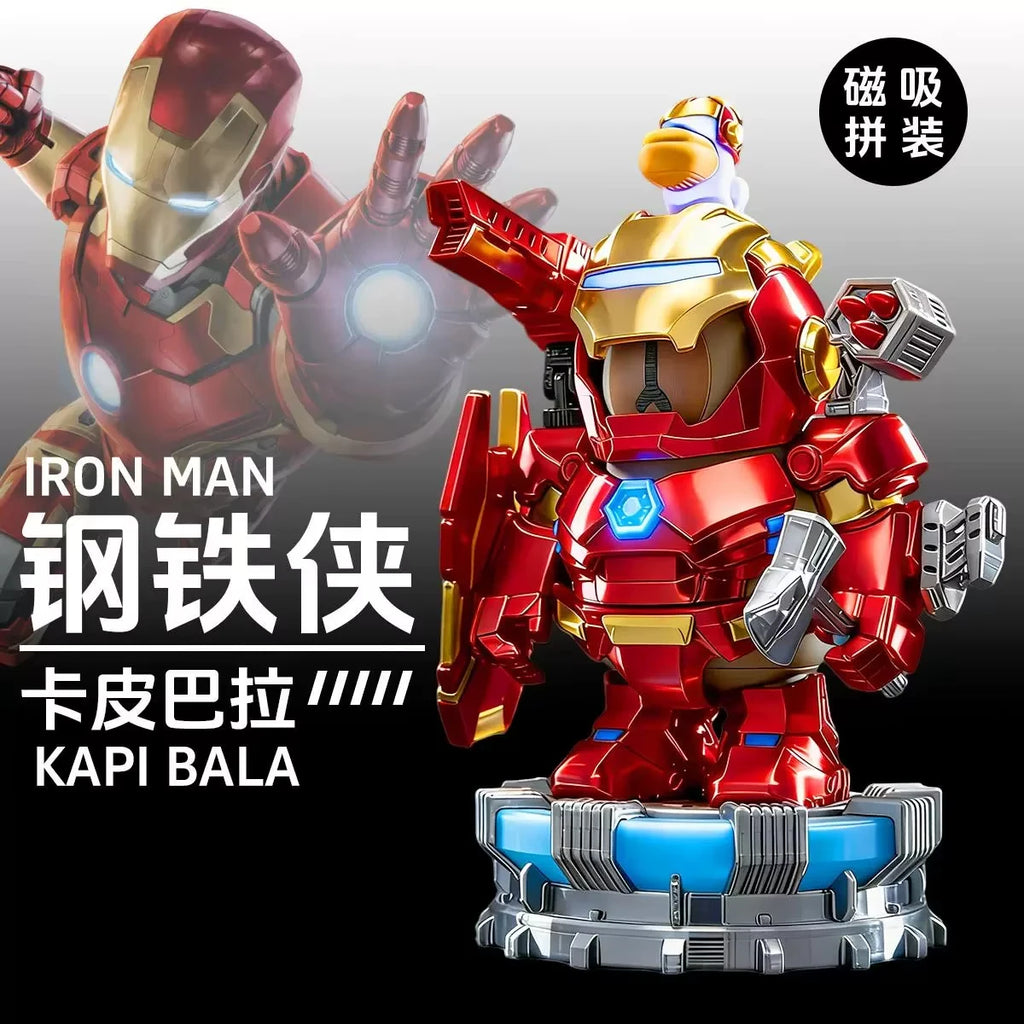 New "Iron Capy" 3d Printed Figure Capybara Iron Man Mashup Cute Desk Decor Anime Figures Creative Anime Collectible Model Toys