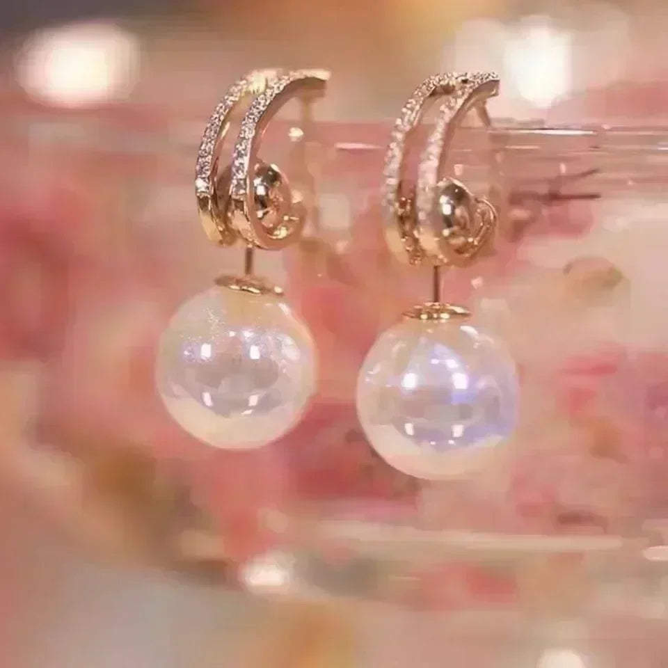 Fashion Korean Women Retro Drip Glaze Red Flower Earrings Women for Delicate Earrings Luxury Couple Engagement Jewelry Gift