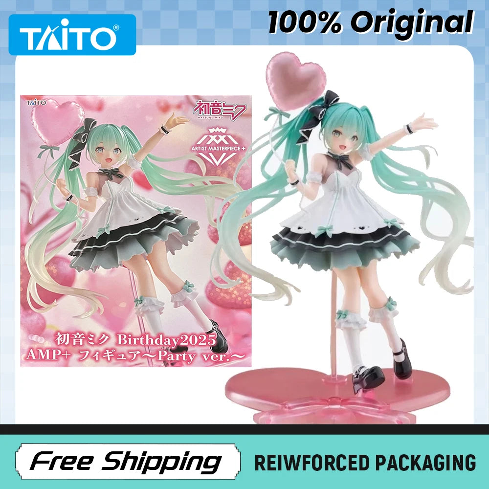 In Stock TAITO Hatsune Miku Artist MasterPiece+ Birthday 2025 Party Ver Balloon Figure Model Original Toys Gifts Collection