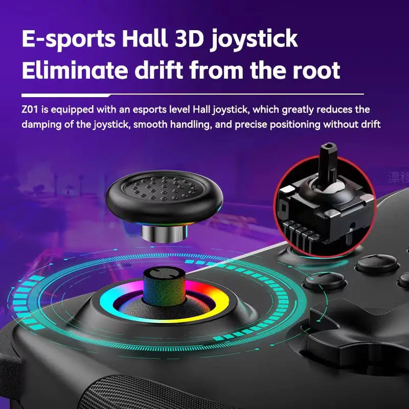 Z01 Mobile Game Controller Android Ios Motorcycle Tesla Computer Wireless Bluetooth Controller Six Axis Dual Axis Vibration