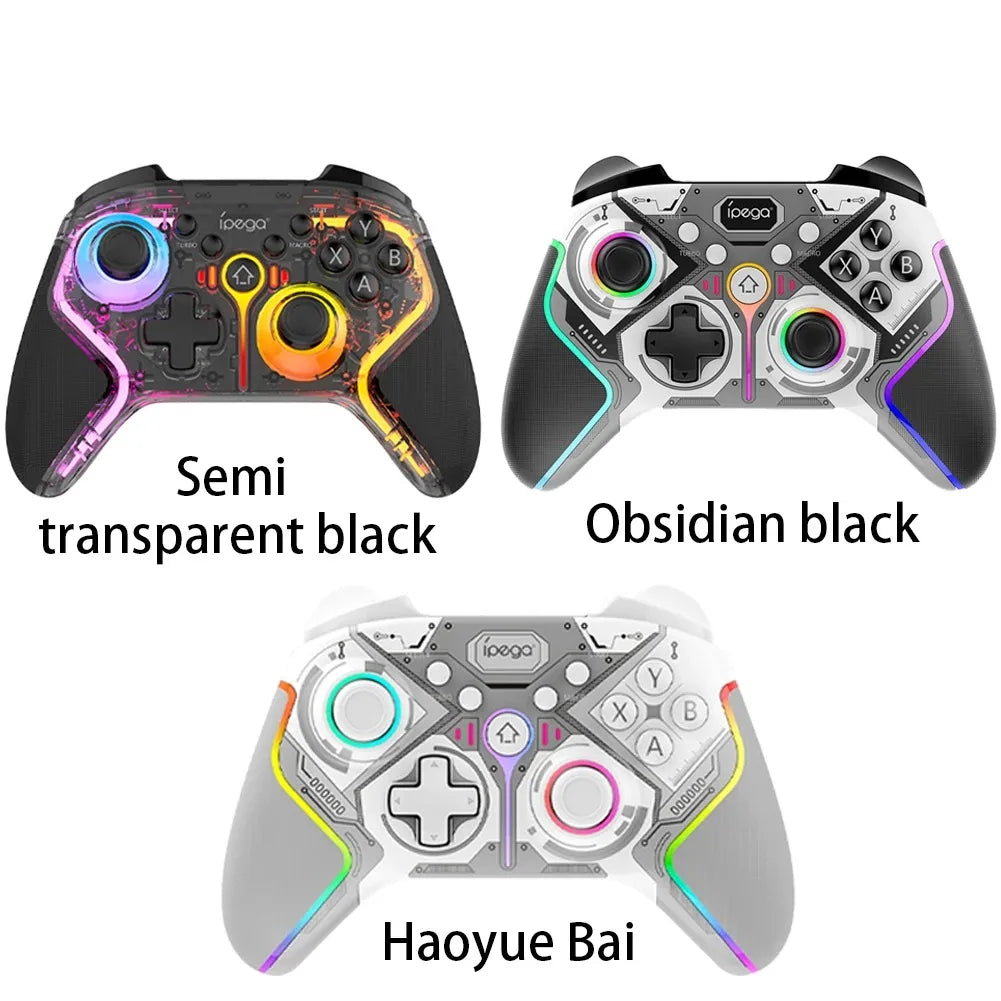 ipega PG-9666 RGB Wireless game controller for switch PS3/PS4 Android iOS PC programmable vibration TURBO Bluetooth gamepad