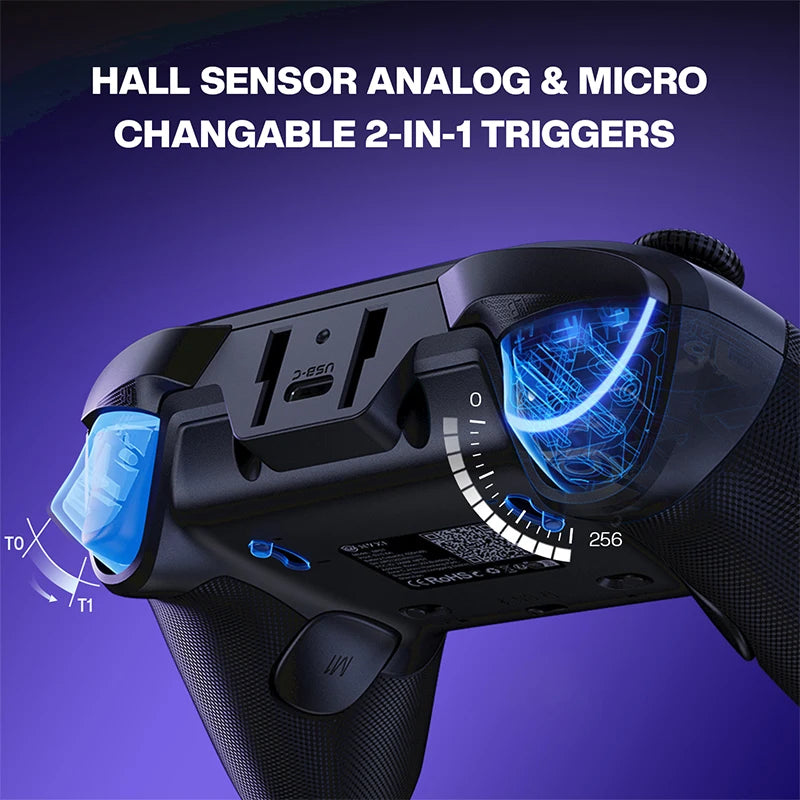 NYXI Master P1 Wireless Game Controller Hall Effect Gamepad for PC Switch Phone Black Myth Wukong Controller