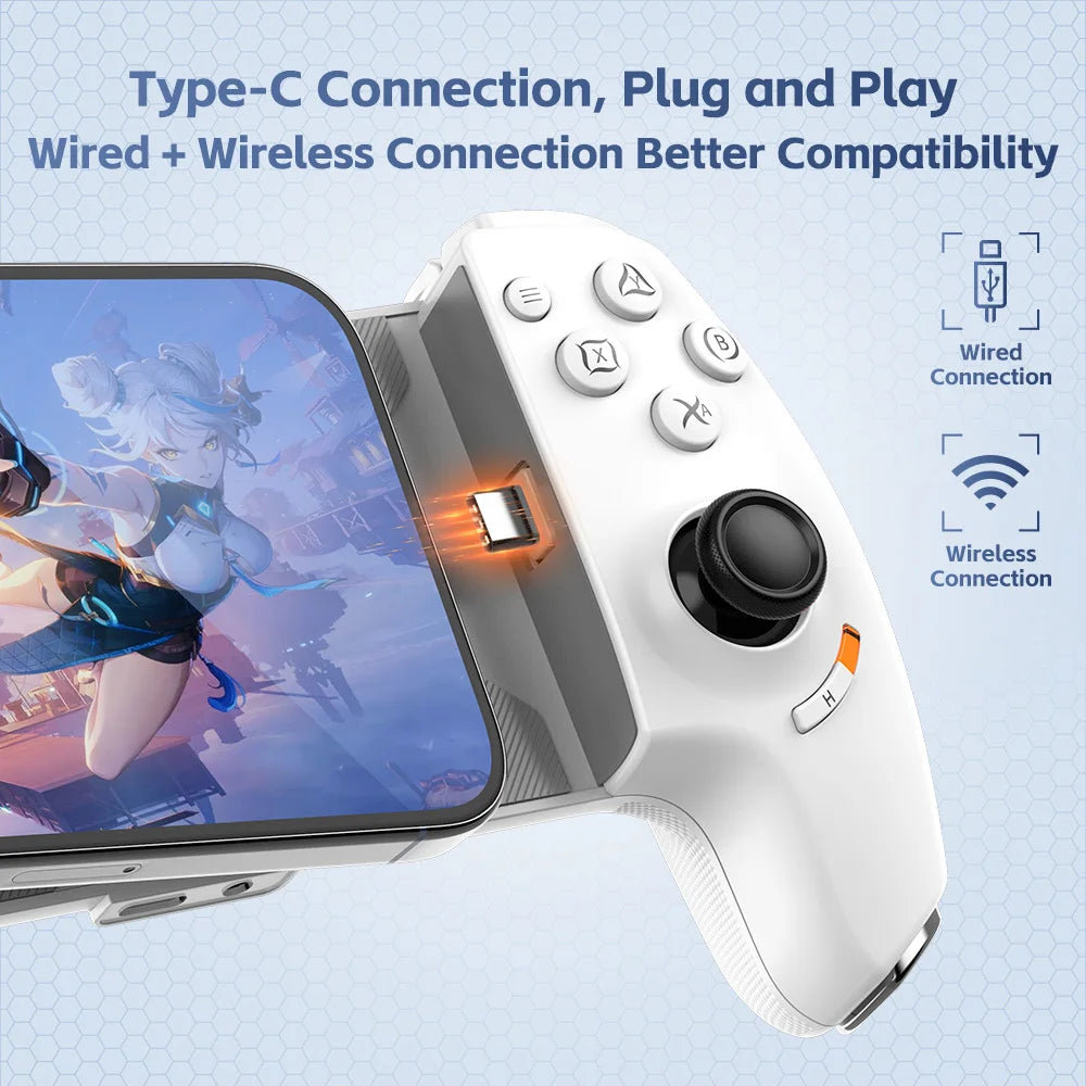 Gamwing AoBing Max Game Controller with Dual Hall Effect Type-C & Bluetooth Connection for Android iOS PC Switch Joystick