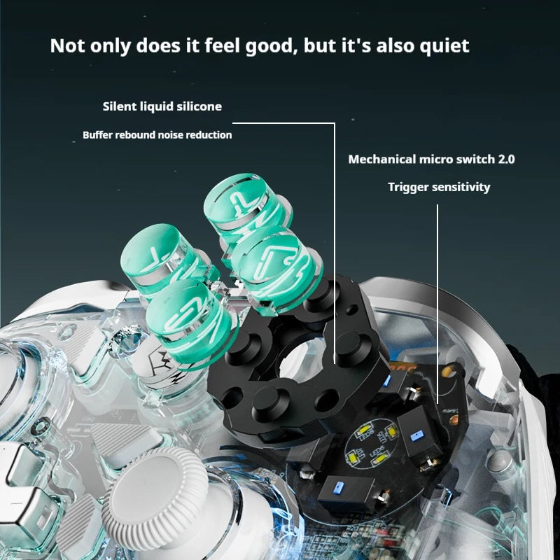 Aolion K20 Wireless Gamepad Game Controller With With Charging Dock RGB Hall Effect Joystick Trigger For PC/NS/Android/IOS