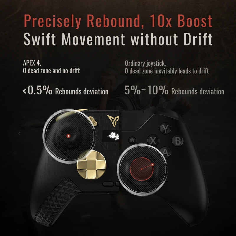 NEW Flydigi APEX 4 Black Myth Wukong Gamepad 2000hz Wireless Force Feedback Alloy Rocker Game Controller For Switch PC Steam
