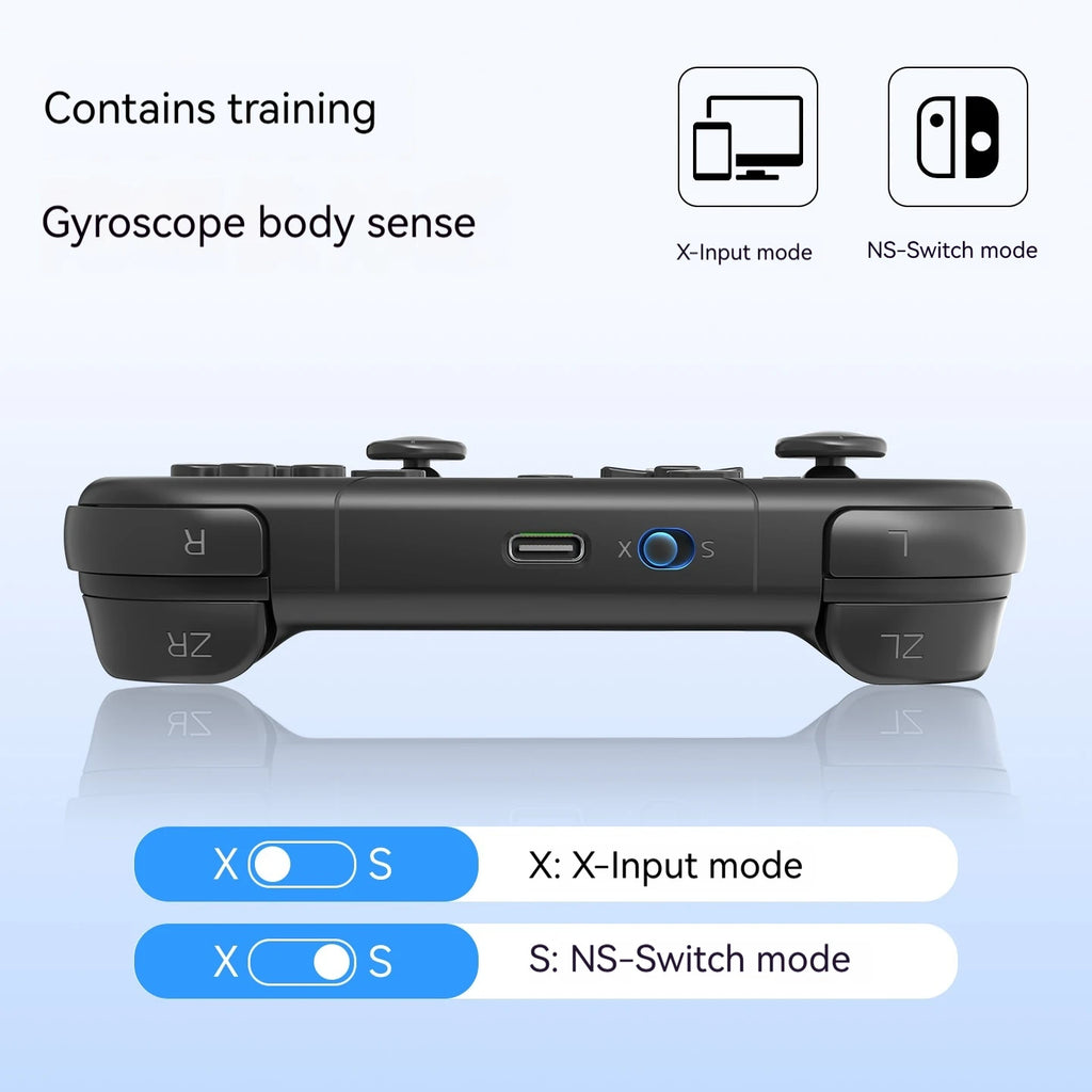 ACEGAMER Game Controller Wireless Bluetooth Gaming Controller Vibration Motor Gyroscope Portable Mini Grip for Switch Computer