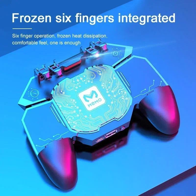 MEMO DL88 Mobile Phone Cooler Fan Game Controller Grip For 6 Finger Trigger Joystick Gamepad Semiconductor Radiator For IOS PUBG
