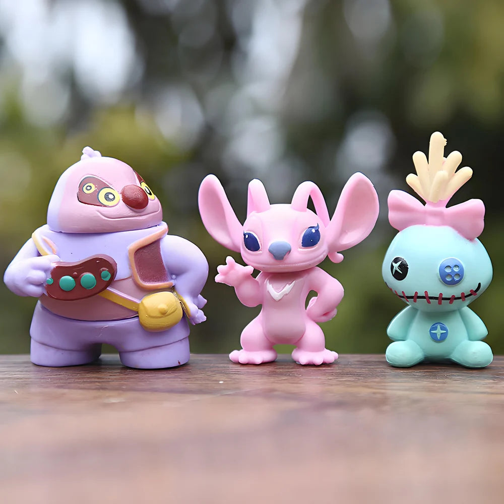 -- 12pcs/set Stitch Scrump Lilo 5-7cm PVC Anime Figure Cartoon Characters Collectible Model Toys for Kids