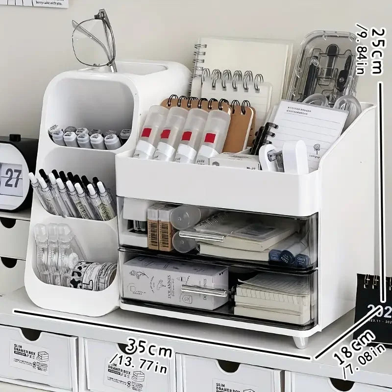 Multifunctional Pen Holder Drawer Stationery Organizer Storage Desk Organizers Plastic Accessories Office School Supplies