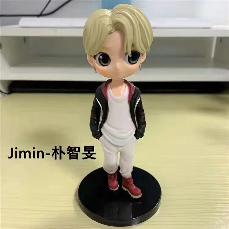 #!@ 7Pcs Kpop Star 15cm PVC Model Toy Action Bangtan Boys Groups BT21 Action Figures Doll BTS Celebrity Idol Set Fan Collection