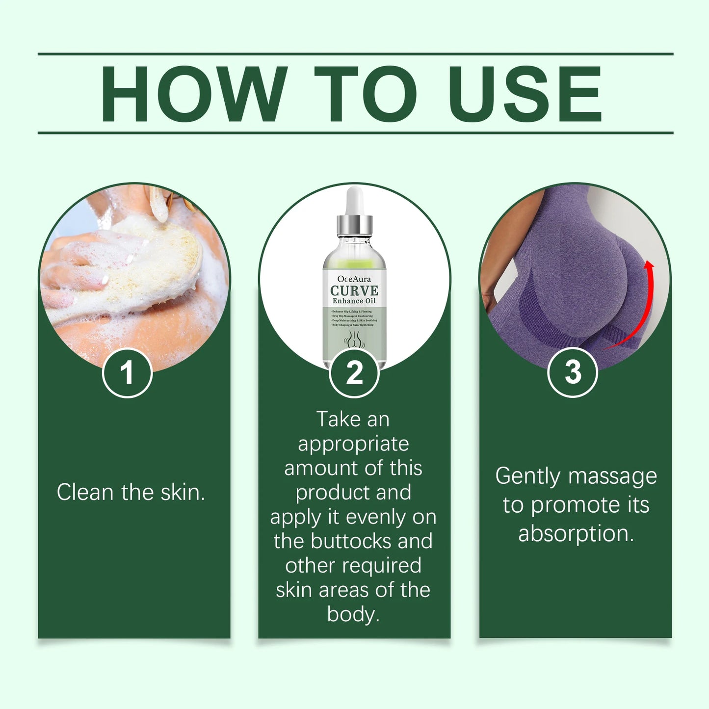 Collagen Buttock Firming Essence Oil Improve Skin Elasticity Relieve Skin Sagging Massage Muscles Reduce Fine Lines Hip Up Serum