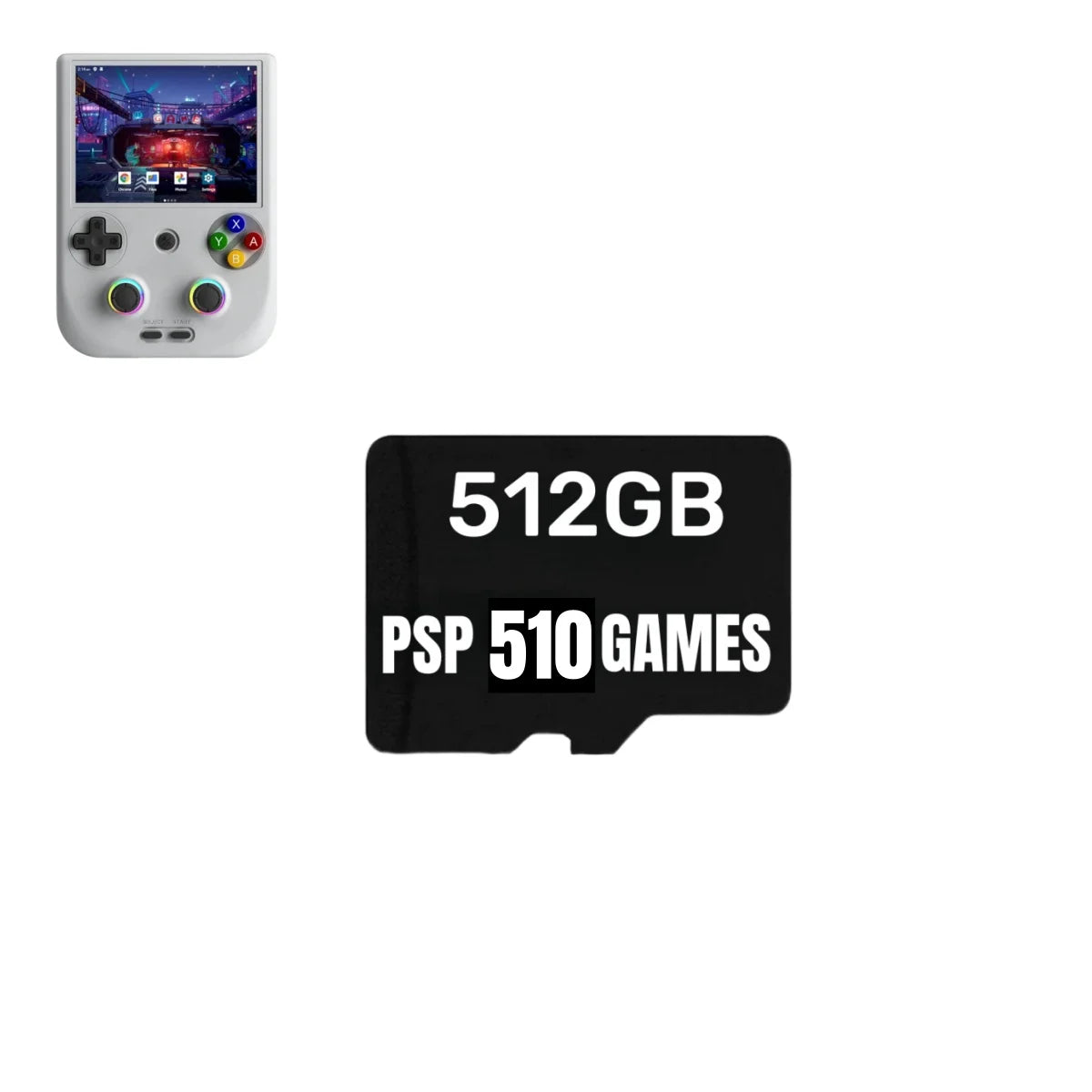 For ANBERNIC RG406V TF Game Card Video Game Consoles PSP 512G 80000 Game Pre-install Retro Games 256G  RG406V Memory Card