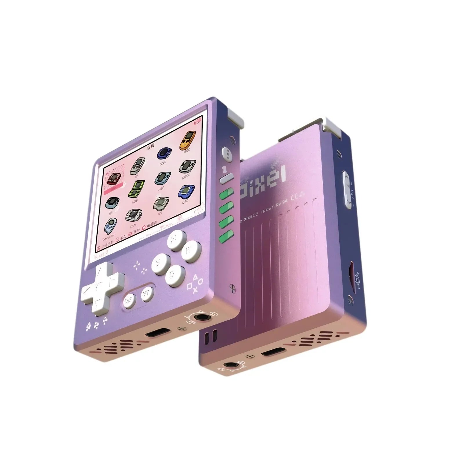 5000+ Games 2025 GKD Pixel 2 Metal Handheld Game Console 2.4" IPS 640x480 Retro PSP PSone 64GB CNC Portable Birthday Gift