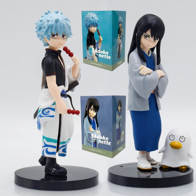 #2458 Gintama Shimura Shinpachi Anime Figure #2462 Kagura Action Figure #2420 Sakata Gintoki Figurine Collectible Model Doll Toy