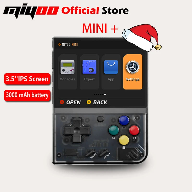 MIYOO Mini Plus Portable Retro Handheld Game Console 3.5-inch IPS HD Screen Children's Gift Linux System Classic Gaming Emulator