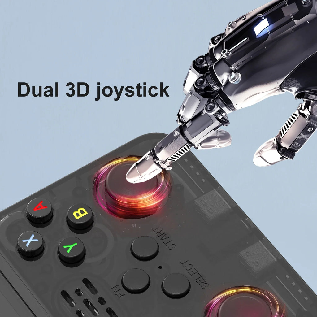 GAMINJA R36S Handheld Game Console 3.5Inch IPS 640x480 Screen Built in 64GB Memory Classic Games Portable Handheld Game Console