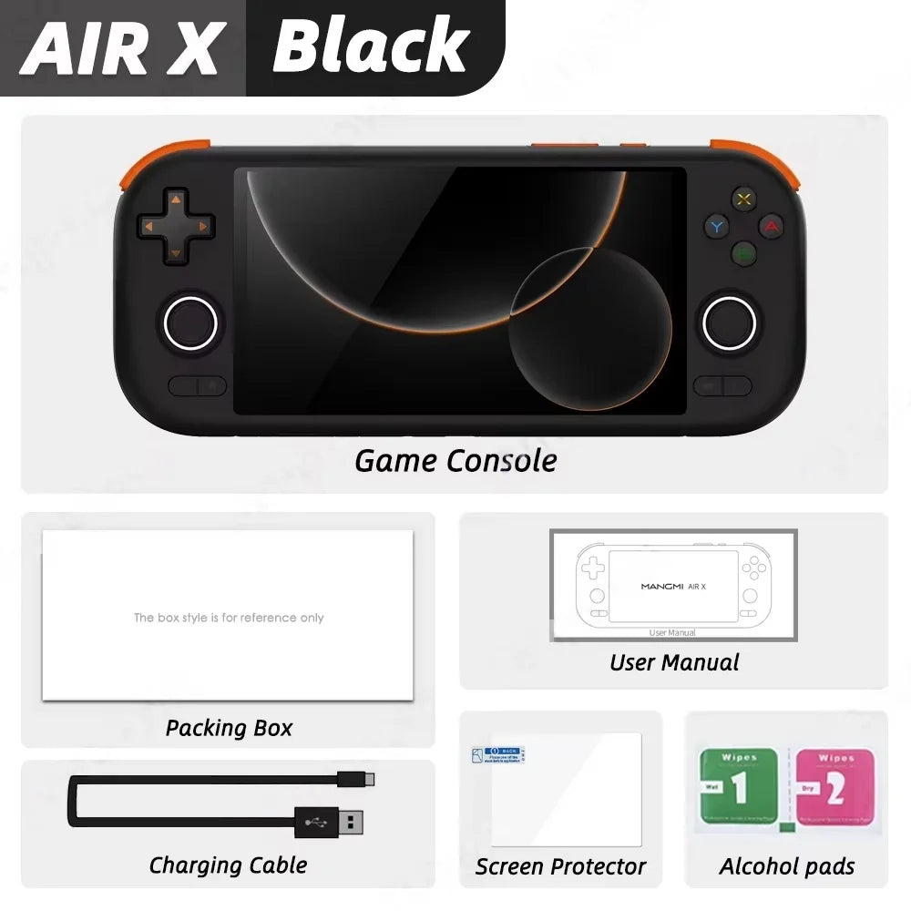 MANGMI AIR X Handheld Game Console Qualcomm Snapdragon 662 5.5'' Touchscreen15W FastCharging Android 14 Active Cooling Fan Gift