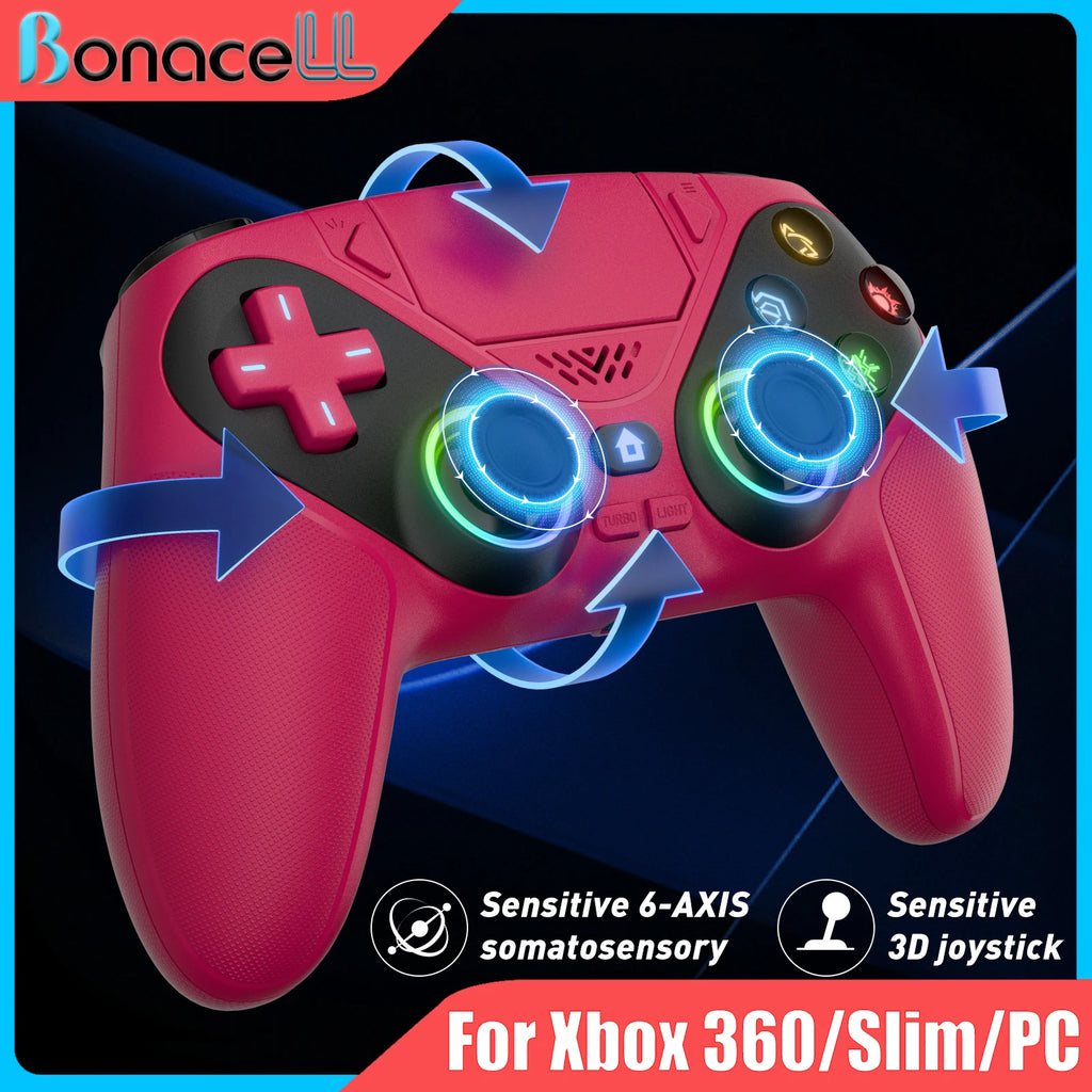 Controller for PS5/PC Gamepads,Gaming Handle Hall Effect Triggers,Game Controllers RGB Turbo Vibration Touch Programmable Button