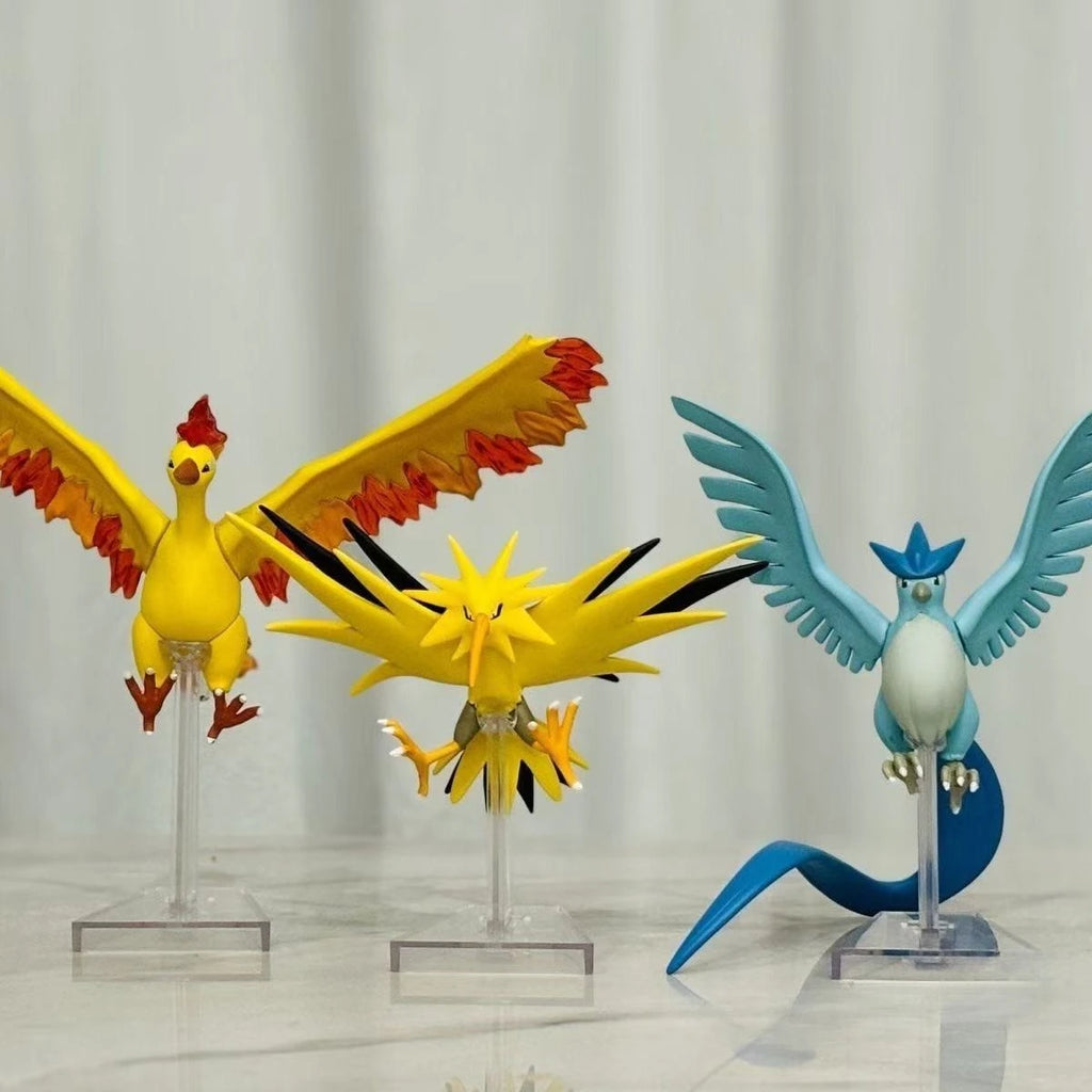 Genuine Scale The World Legend of The Elves Legendary Bird Articuno Moltres Zapdos Cute Action Figure Model Toys