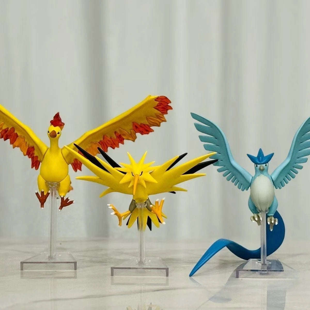Genuine Scale The World Legend of The Elves Legendary Bird Articuno Moltres Zapdos Cute Action Figure Model Toys