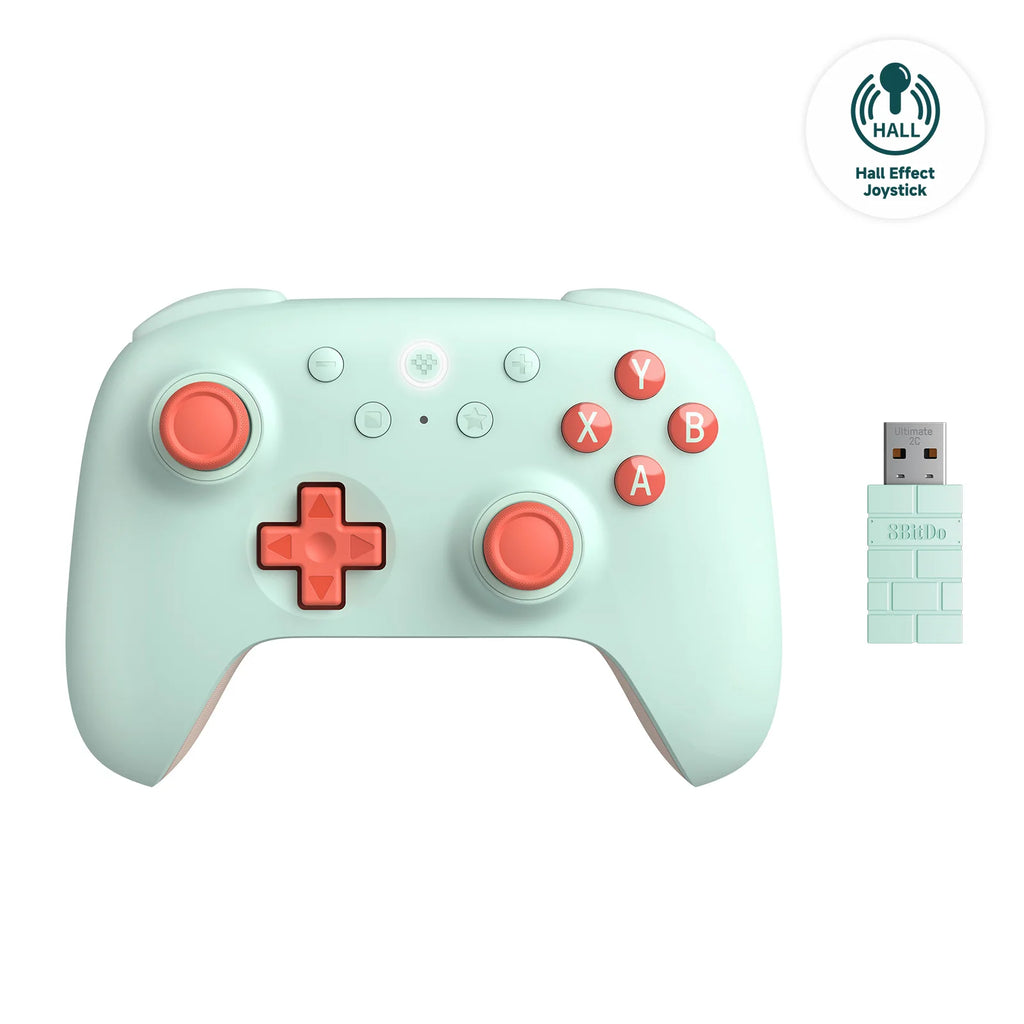 8BitDo Ultimate 2C Wireless Game Controller 2.4G Gamepad with Hall Effect for PC,Windows 10 11,Steam Deck,Raspberry Pi,Android