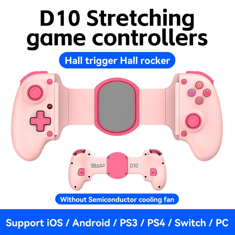 BSP D10 D10S D11 Stretching Cooling Game Controller For SWITCH/Android/Apple IOS Tablet /PS3/PS4 ForXBOX Gamepad Streaming