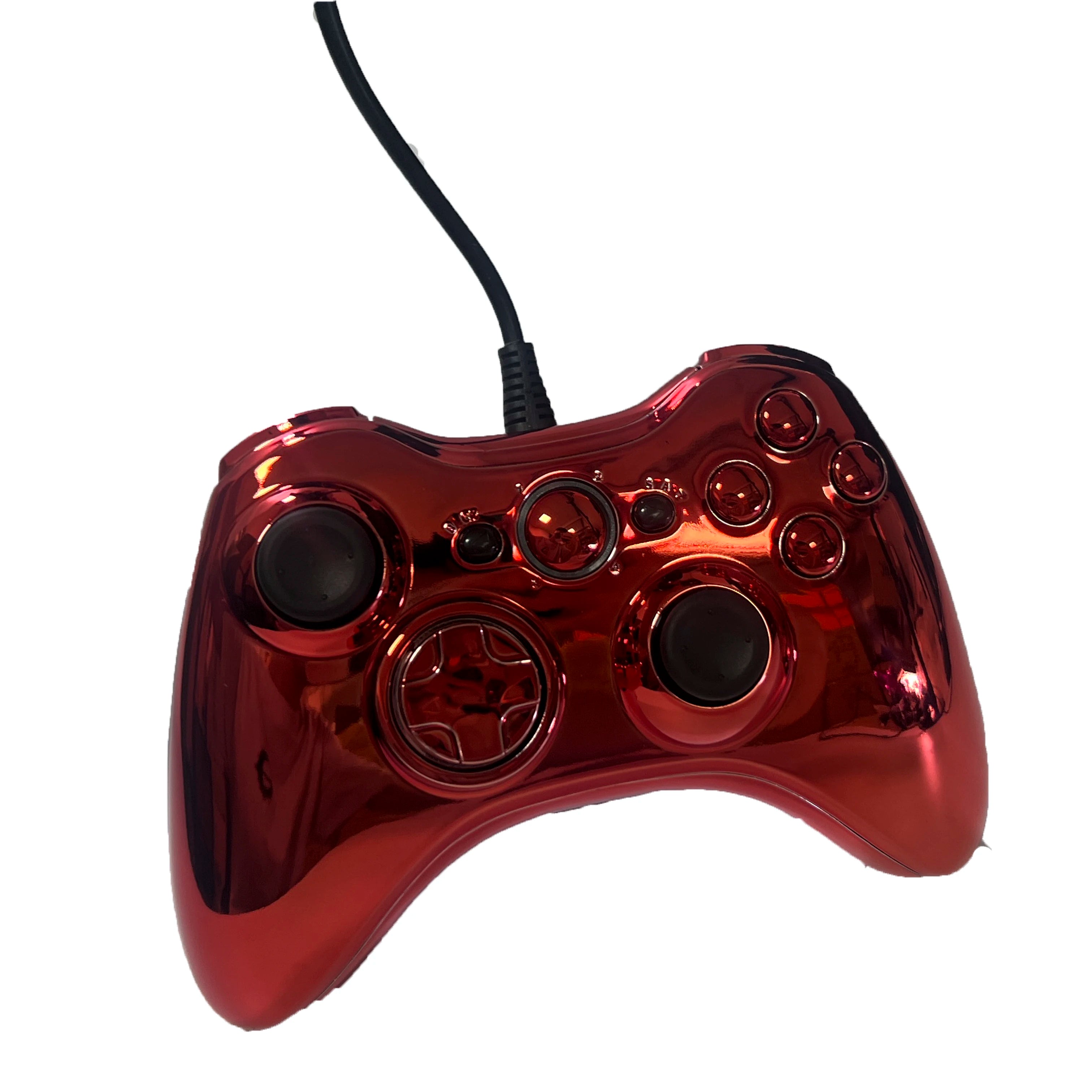 Wired Game Controller with Sleek Electroplated Finish – USB Gaming Peripheral, Compatible with Xbox 360 & PC