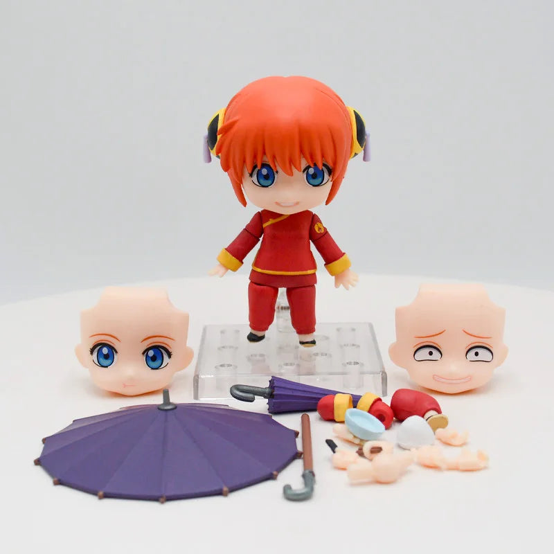 #2458 Gintama Shimura Shinpachi Anime Figure #2462 Kagura Action Figure #2420 Sakata Gintoki Figurine Collectible Model Doll Toy