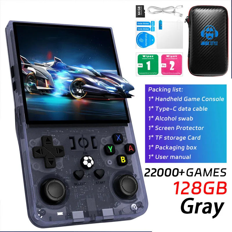 AISLPC R36MAX Retro Handheld Video Game Console Linux System 4.0 Inch IPS Screen Portable Pocket Video Player 128GB Games Gifts