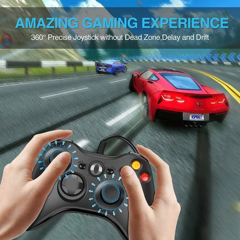 For Xbox360 Console USB Wired Game Controller Joypad For Win 7/8/10 PC Joystick Controle Mando Gamepad For Xbox 360 Accessories