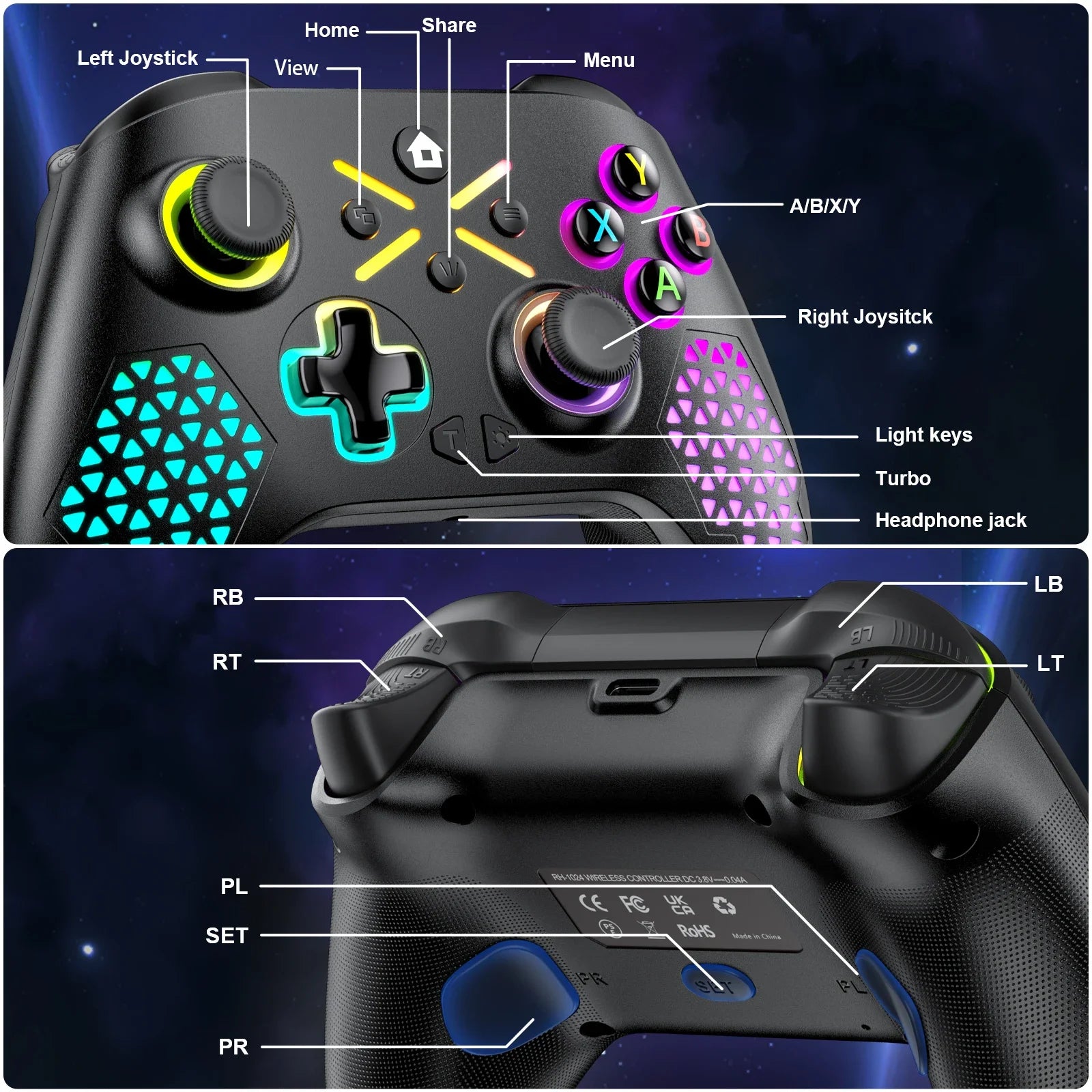Gamepad For Xbox One ,Xbox Seris S ,Xbox Series X Console Wireless Dual Vibra Six Axis Gyroscope Game Controller Win 7 8 10