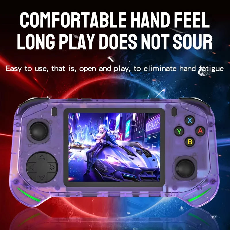 RX6H Retro Handheld Game Console Linux System 3.5 Inch IPS Screen Portable Pocket Video Player 64GB 128GB Games Kid Gift