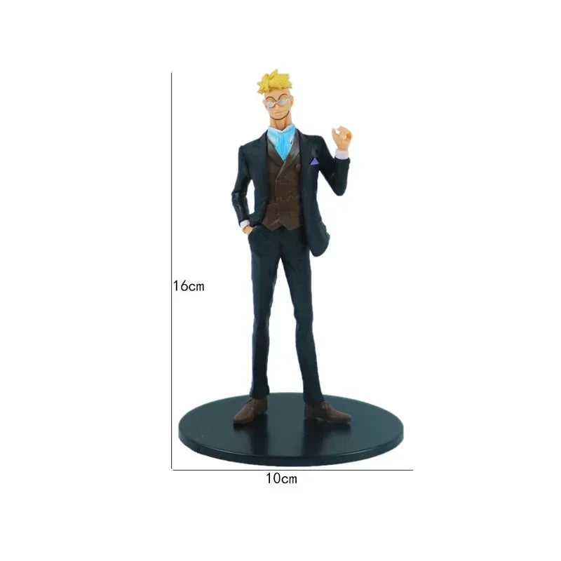 **18cm One Piece Anime Figure Pirate Warriors Monkey D Luffy Roronoa Zoro Sanji Usopp Action Figures Collectible Model Toys