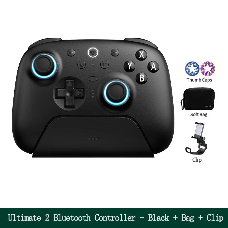 8BitDo Ultimate 2 Bluetooth Game Controller, Gamepad with TMR Joysticks & Hall Effect Triggers  for Nintendo Switch 2,PC,Windows