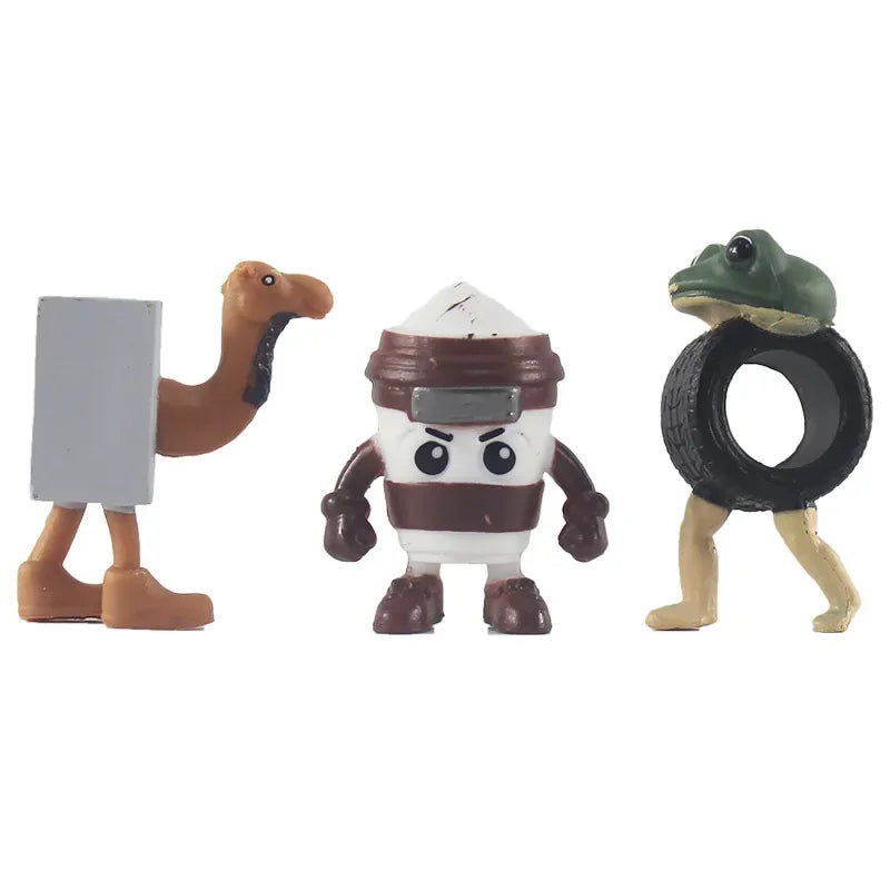 ## 24Pcs Italian Brainrot Anime Action Figure Set Tung Tung Sahur Tralalero Tralala Bombardino Crocodilo Figures Model Toy Gift