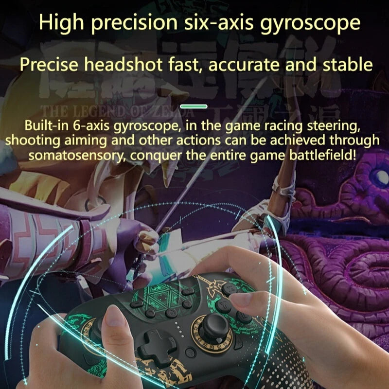 Aolion Switch Wireless Game Controller Tears Of The Kingdom Six Axis Gyroscope Long Endurance Macro Programming Game Controller