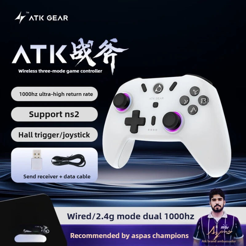 ATK Battle-Axe Wireless Gaming Controller 3Mode  Hall Effect Thumbstick Unwavering 1000Hz Performance Customized Game Controller