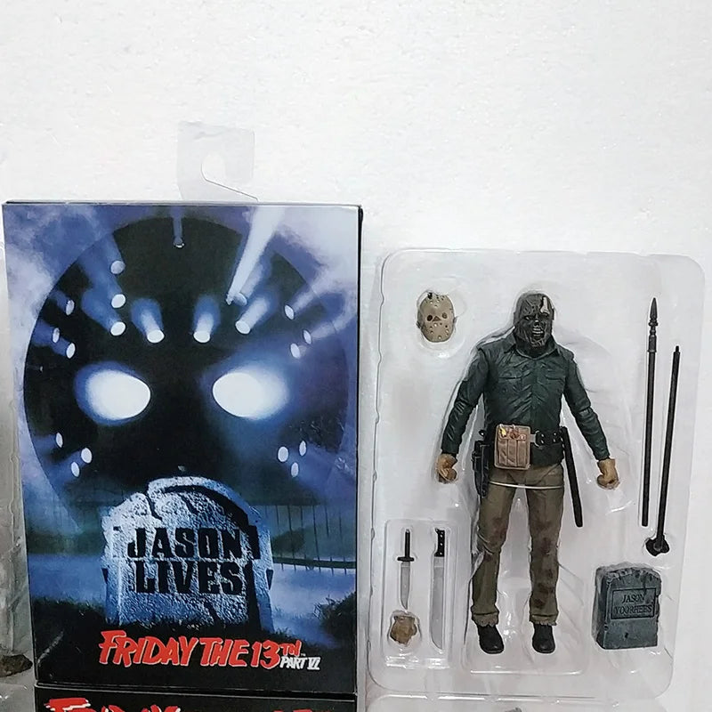 NECA Friday The 13th Figure Toys Freddy Jason Voorhees Blood Action Figure Jason Collectible Model Christmas Halloween Gifts