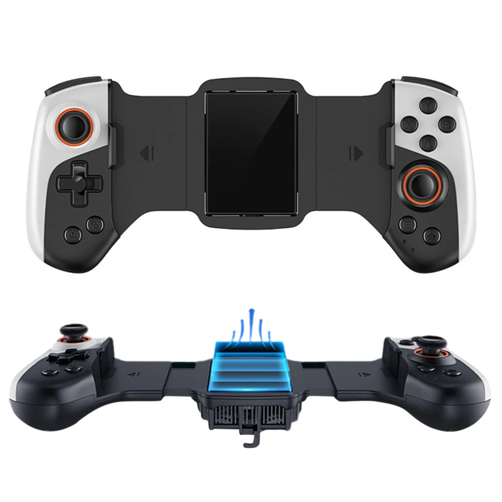2 in 1 Phone Game Controller Type C Cooling Cell Phone Gamepad Joystick Dual Joystick 300mAh for iPhone Android Phone Switch PC