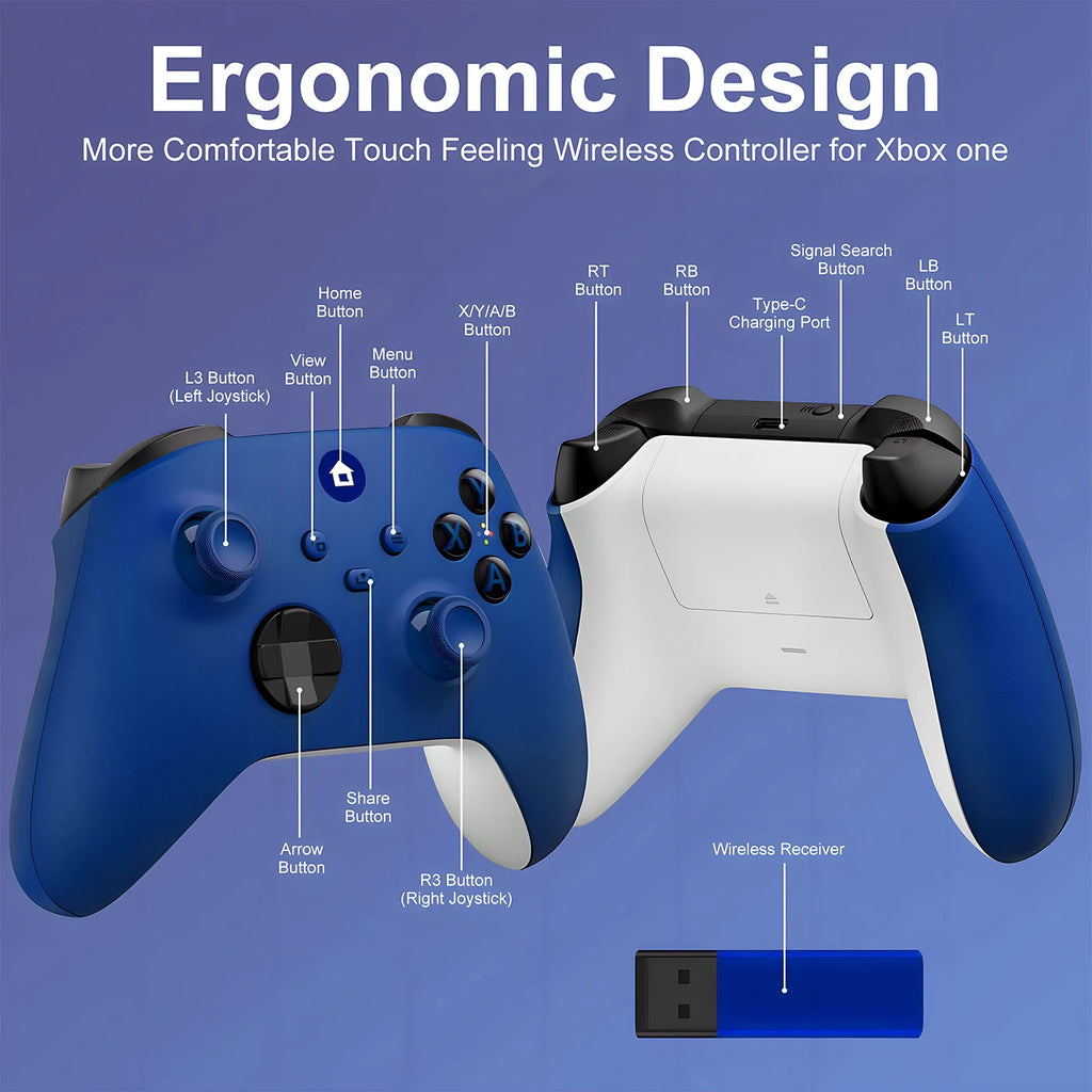 Xbox One Controller 2.4G Wireless Game Controller For Xbox one Series X/S With 2.4G Adapter Receiver For Windows PC Gamepad Gift