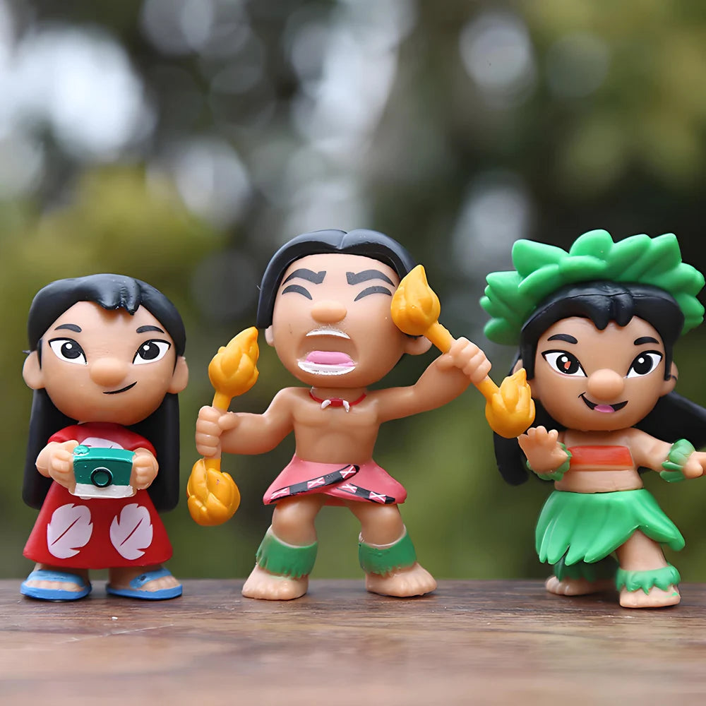 -- 12pcs/set Stitch Scrump Lilo 5-7cm PVC Anime Figure Cartoon Characters Collectible Model Toys for Kids