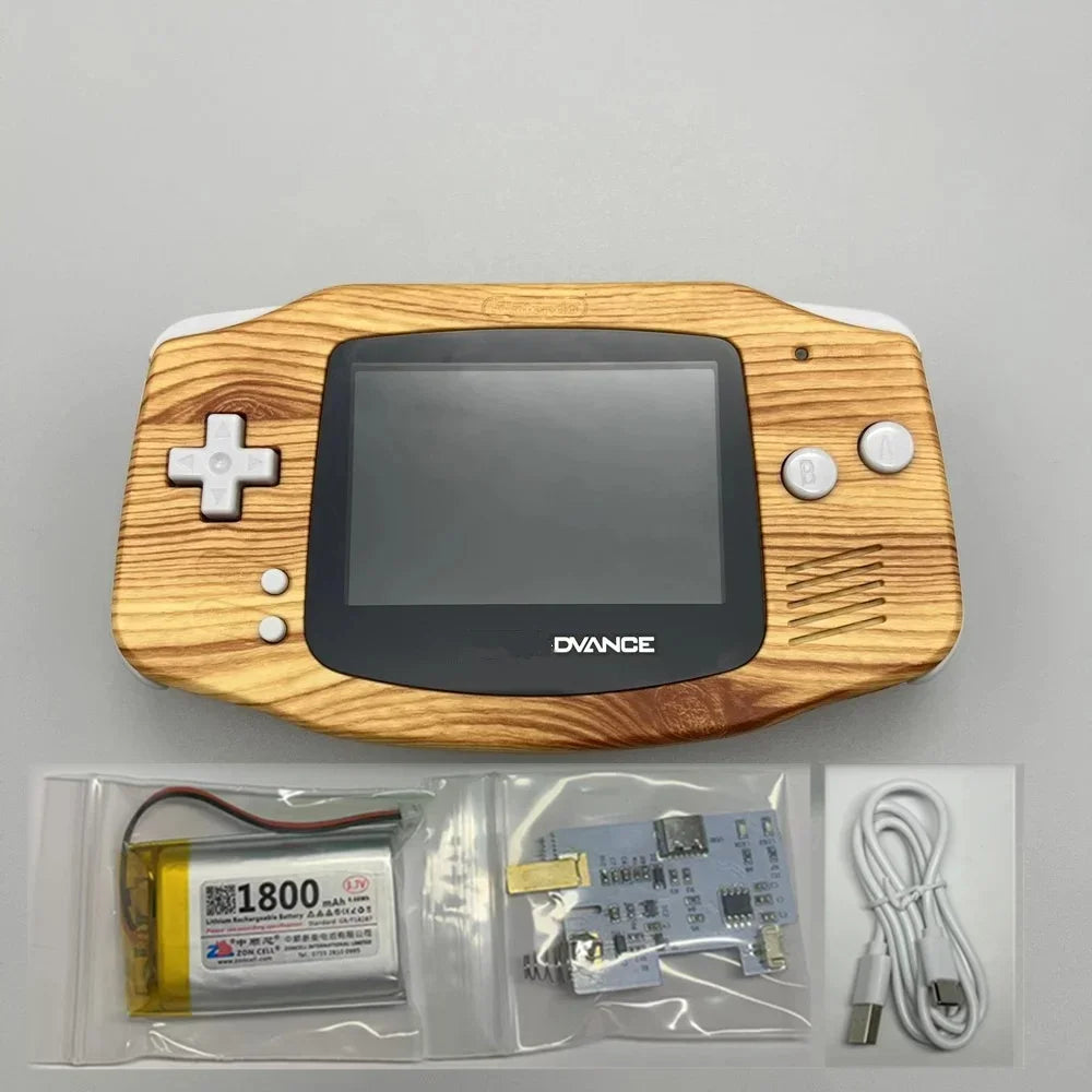 GBA Handheld Gaming Console Highlight IPS Screen Display and A Brand New Controller Housing for Nintendo  GAME BOY ADVANCE